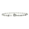 Image 3 : French 18k White Gold 4.09 ctw Baguette & Round Diamond Line Statement Bracelet