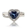 Image 1 : 2.11 ctw Blue Sapphire and 0.27 ctw Diamond Platinum Ring