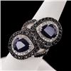 Image 3 : 10.57 ctw Blue Sapphire and 0.70 ctw Diamond 14K White Gold Ring