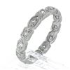 Image 9 : Antique Platinum 0.15 ctw Diamond Alternated Marquise & Square Eternity Band Rin