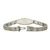Image 4 : Antique Art Deco 14k White Gold 0.40 ctw Bezel Diamond Belly Filigree Bracelet