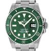 Image 1 : Rolex Mens Stainless Steel Green Dial Oyster Band 40mm "Hulk" Submariner Wristwa