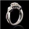 Image 2 : 0.90 ctw CENTER Diamond 18K White Gold Ring (1.58 ctw Diamonds)