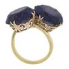 Image 2 : Vintage 14k Yellow Gold Round Alexandrite Purple Twin Moi et Toi Bypass Ring