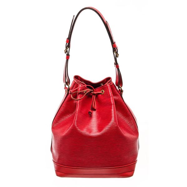 Louis Vuitton Red Epi Leather Noe Shoulder Bag