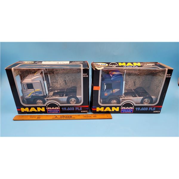 2 Diecast Man 19.603 FLS Semi Trucks