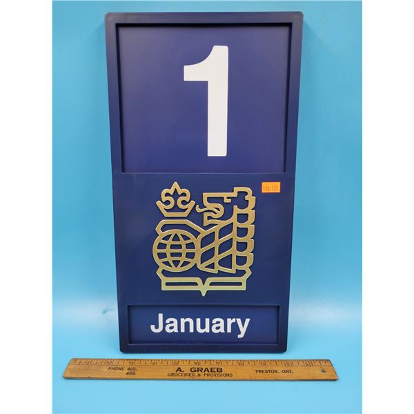 NOS Royal Bank Calendar Wall Display