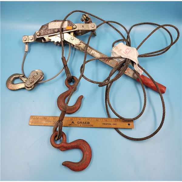 Cable Pulling Hand Winch/Come-Along