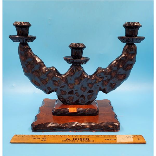 VTG Wooden Bonatto Candelabra