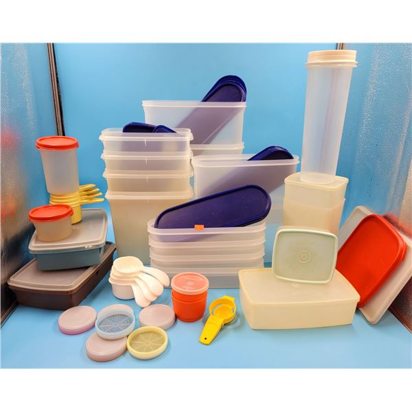 Lot of Assorted Tupperware w/ Measuring Cups & Lidded Containers