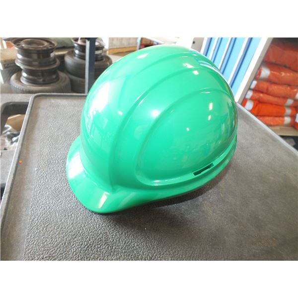 12 Green Hard Hats