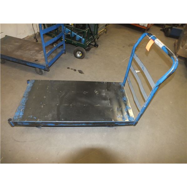 Blue Metal Cart On wheels