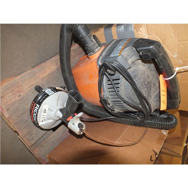Sewer Snake & Small Ridgid Vacuum