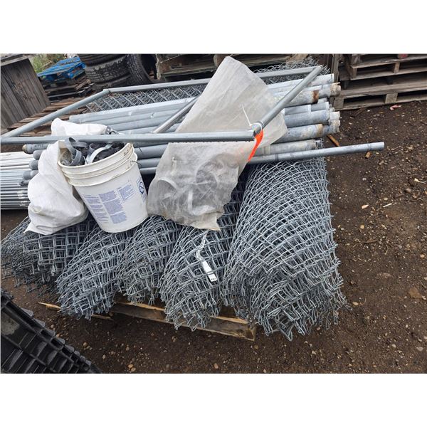 Pallet Of Chain Link Fencing & Posts