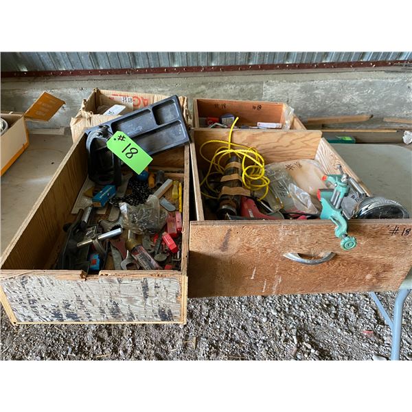 4- Boxes of Tools & misc.