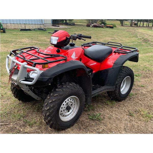 (Lot #'s 96, 97, 98 & 99 are a Group Lot) 2009 Honda 500 4x4 quad with 650 orig. kms SERIAL X1HFTE31