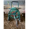 Image 3 : Green Garden Hose c/w 4-wheel cart
