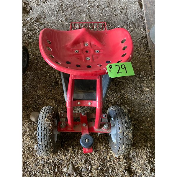 Red 4 Wheel Cart