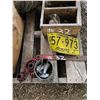Image 10 : Pallet of Misc., Bolts, Washers, Gears, Cinder Block, Rock