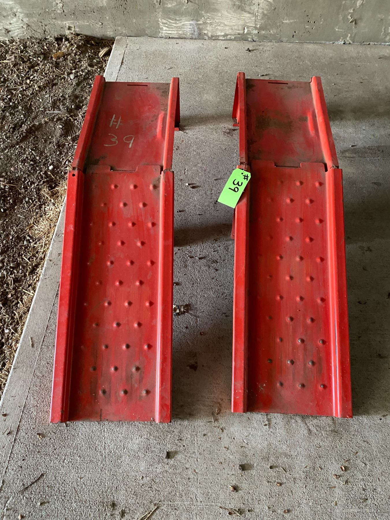 2- Red Metal Auto Ramps