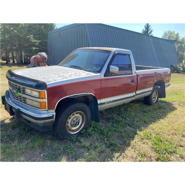 Chev Reg Cab 4x4, V8 Auto. Was running approx. 7 years ago when parked. No Keys. Sold for Parts Only