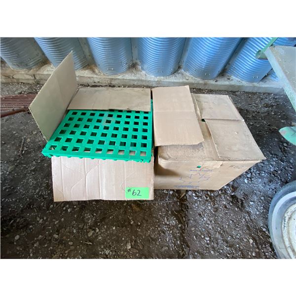 2- Boxes of Green Plastic Flooring approx. 19 1/2 x 19 1/2 in.