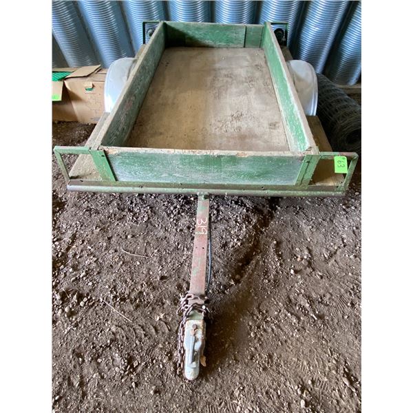 Green Single Axle Trailer, approx. 8ft x 52in.c/w spare and removable sides