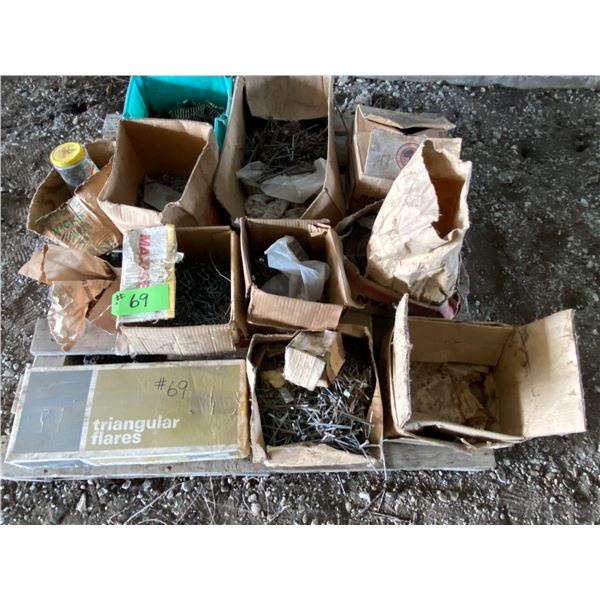 One Pallet of Misc., Nails, Cultivator Spikes,