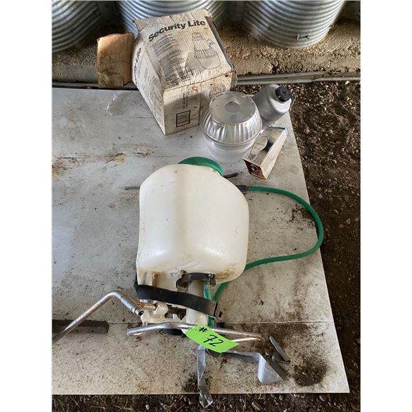 Back Pack Sprayer & New Security Light