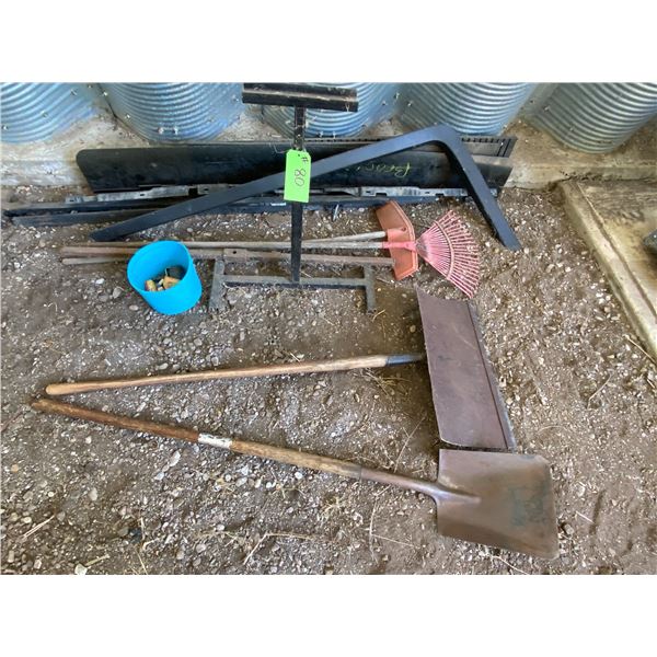 Shovels, Rakes, Metal Stand