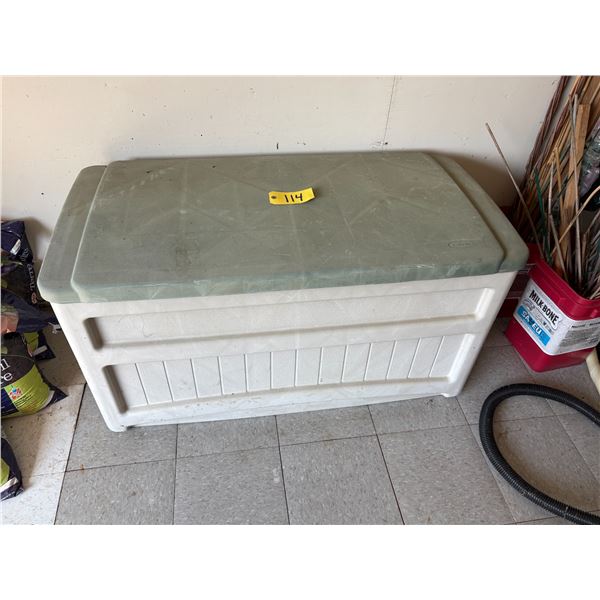 Plastic Storage Box, Green Mesh & Cotton