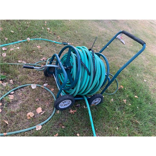 Rolling Hose Real c/w approx. 200ft of Garden Hose