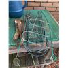Image 6 : Wood Table c/w 2 Wheel Cart, 2 Watering Jugs, Trays and Garden Accessories.