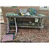 Image 8 : Wood Table c/w 2 Wheel Cart, 2 Watering Jugs, Trays and Garden Accessories.