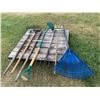 Image 6 : 5-Tine Fork, Garden Weasel, Edger, 2 Hoes & 2 Rakes