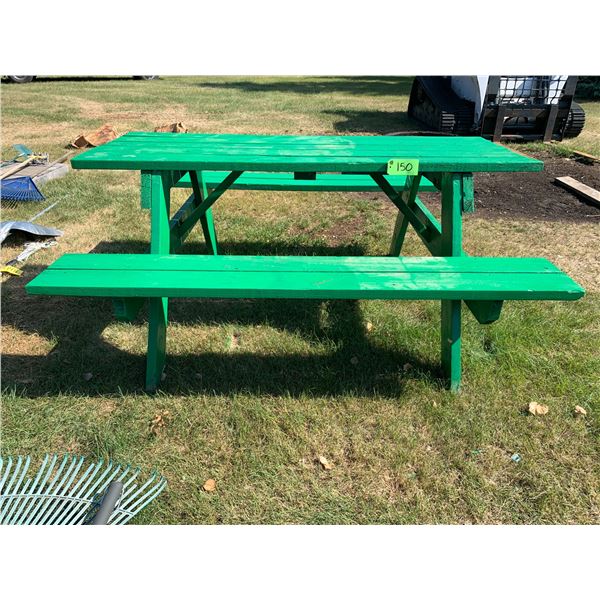 Green Picnic Table