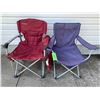 Image 1 : Red & Purple Folding Lawn Chairs Selling together
