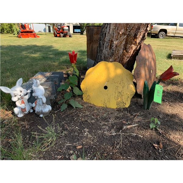 Wood Flowers, 2 Rabbits & 2 Disc's & Rodent Trap