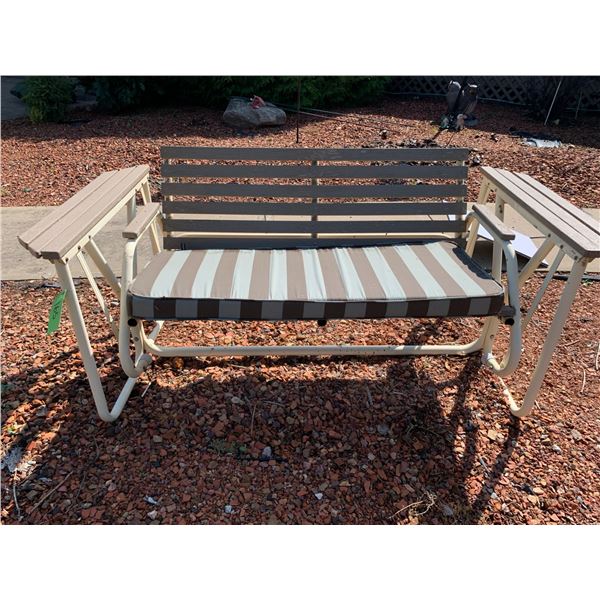 2-Seat Rocking Bench with cushion