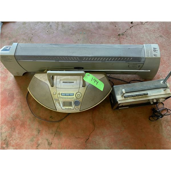 2- Radio's & Electric Heater