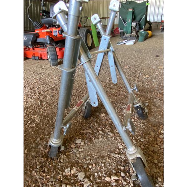 2 Rolling Scaffold Frames approx. 18 inches wide