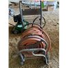Image 1 : Brown Garden Hose c/w 4-wheel cart