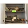 Image 1 : Lights, Locking Fuel Cap, Mouse Traps, & Misc. in 2 Shelf Units (Shelves do Not Go)
