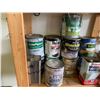 Image 5 : Wood Shelf Unit c/w Norizone, Rubbing Alcohol, Opti-4, Drifab, Paints, Water Sealer, etc.