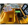 Image 7 : 2- Plastic Covers, New Drill Bits & 2 Yellow Tool Boxes