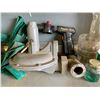 Image 10 : Contents on Gray Shelf: Propane Regulator, Rubber Boots, Helmet, Sack's, (5 Oil Filters do not go)
