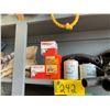 Image 17 : Contents on Gray Shelf: Propane Regulator, Rubber Boots, Helmet, Sack's, (5 Oil Filters do not go)