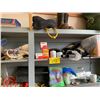 Image 2 : Contents on Gray Shelf: Propane Regulator, Rubber Boots, Helmet, Sack's, (5 Oil Filters do not go)
