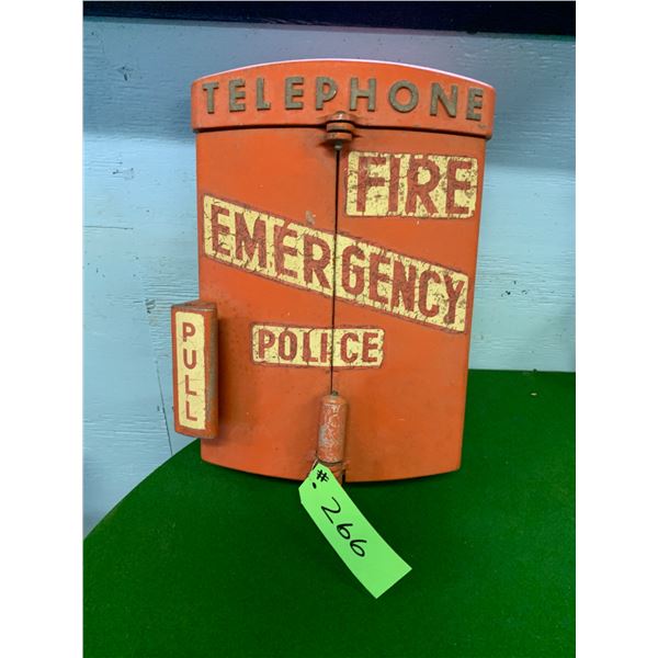 Antique Telephone Fire Emergency Box