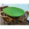 Image 6 : Card Table & 3 Wood Chairs